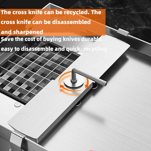 Máy cắt, thái, băm điện đa năng 250W, nhiều thông số kỹ thuật khác nhau, dùng cho trái cây, rau củ, cắt khối, khoai tây, hành tây, cà rốt - Product Image 4