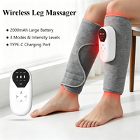 Masseur sans fil pour mollets avec chaleur et pression d'air - Machine de massage des jambes rechargeable à 3 modes pour soulager les muscles