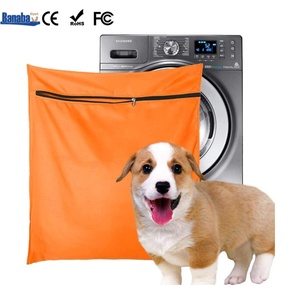 Sac de lavage pour animaux de compagnie en polyester surdimensionné personnalisable, pliable et cousu, pour machine à laver, idéal pour <span class=keywords><strong>le</strong></span> nettoyage des animaux dans la salle de bain - Product Image 1