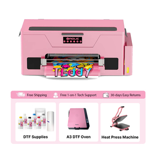 Nueva Máquina de Prensa de Calor para Camisetas de 13 Pulgadas, Impresora DTF Rosa con Horno, Impresora A3 DTF - Product Image 1