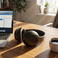 Casque de jeu sans fil supra-auriculaire LDON 839 avec 6 haut-parleurs dynamiques, coussinets en mousse à mémoire de forme, son Hi-Fi et commandes intégrées