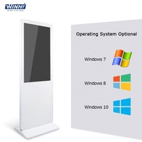 43 49 55 65 pulgadas, carcasa metálica de pie, sistema operativo Win, pantalla LCD táctil capacitiva, quiosco, centro comercial, señalización digital