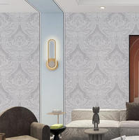 Papier peint non tissé gaufré de luxe, motif damassé classique, revêtement mural pour salon, chambre à coucher, rénovation
