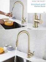 Robinet de cuisine moderne en acier inoxydable, rotation à 360°, robinet mélangeur d'eau froide et chaude extensible