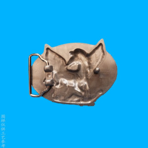 Hebilla de cinturón Pegasus de aleación de zinc con acabado plateado antiguo para hombre, estilo retro europeo americano - Product Image 2