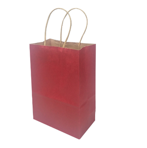 Bolsa de Papel Kraft Roja con Precio Sorpresa Festiva, Color Exterior y Logotipo Personalizables para Promociones de Temporada - Product Image 1