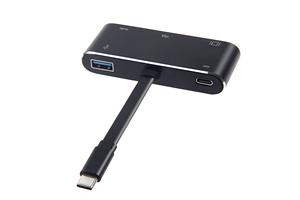 Hub USB C <span class=keywords><strong>5</strong></span> en 1 USB3.1/Type C vers <span class=keywords><strong>HDMI</strong></span>+VGA+Audio+USB3.0+Type C (4K*2K) - prend en charge l'affichage sur deux écrans simultanément - Product Image 2