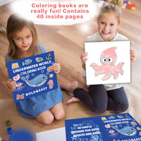 Nouveau livre de coloriage livre de coloriage 40 feuilles monde sous-marin dessin animé Doodle 4 enfants livre de coloriage
