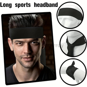 Diadema deportiva personalizada con logo para fiestas, fitness, running, yoga, compresión, absorbente de sudor, para entrenamiento. - Product Image 5