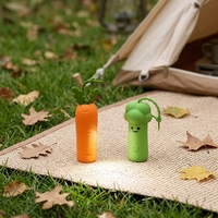Mini lampe torche USB rechargeable très vendue, porte-clés LED personnalisé en forme de carotte pour un usage quotidien