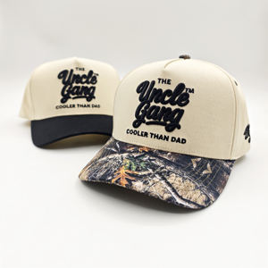 Gorra de Béisbol Vintage Estructurada de 5 Paneles, Hecha a Medida, de Sarga de Algodón Oxford, con Logotipo Bordado en 3D y Patrón de Puntos - Product Image 5