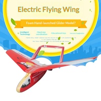 Avion en mousse pour enfants, modèle d'avion électrique à lancer à la main, jouet d'assemblage durable, rechargeable, avec fonction de rotation, planeur d'extérieur