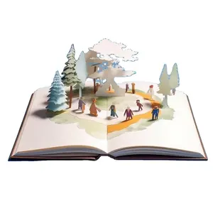 מותאם אישית ציור צבעוני ילדי כריכה קשה של ספרי לוח תינוקות 3D מוקפץ ספרים המיוצר על ידי מקצועי יצרן הדפסה