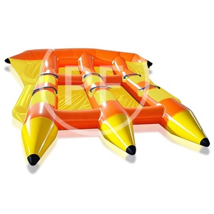 Tubes de jouets fous en PVC à usage intensif de taille personnalisée <span class=keywords><strong>bouée</strong></span> pontons à pédales <span class=keywords><strong>bateau</strong></span> banane gonflable de meilleure qualité pour l'amusement aquatique fou - Product Image 5