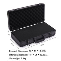Portable professionnel en aluminium emballage valise boîtes à outils boîte de rangement rigide