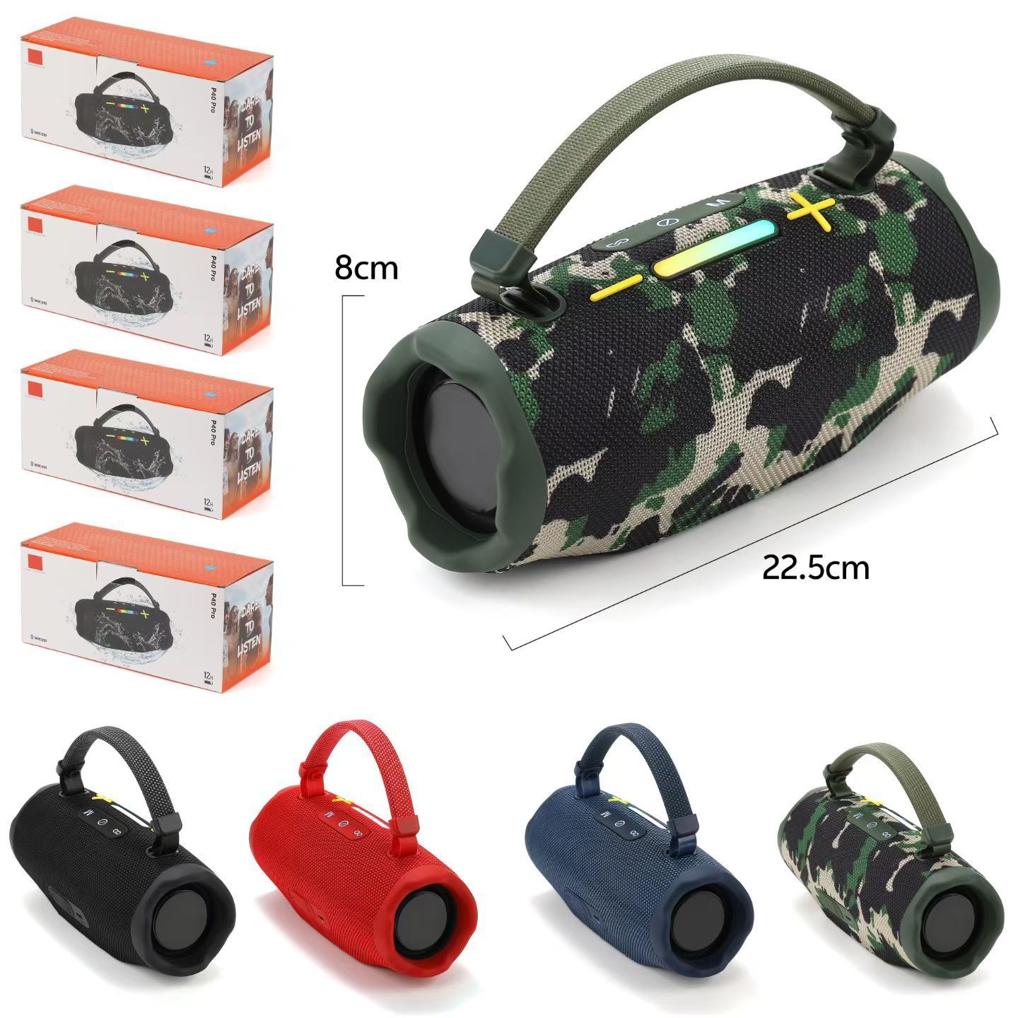 P40PRO 6th Gen Shockwave Portable Wireless Speaker with Handle, Outdoor High Power Deep Bass Loudspeaker · image 6