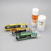 Sacs poubelles en polyéthylène durables imprimés sur mesure Kangle, fond en rouleau, scellage étoilé, capacité 10-20L pour poubelle, recyclables