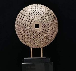 Escultura de Hierro de Fengshui <span class=keywords><strong>Pico</strong></span> Art Cielo y Tierra, Moneda Coleccionable Soldada - Product Image 2
