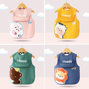 Bata de verano para niños, delantal fino sin mangas, babero para comer para bebés, resistente al agua y a la suciedad, desechable, para hombres y mujeres, comida para bebés - Product Image 2