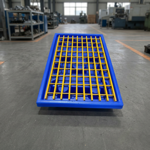 Grille de sécurité jaune pour plancher d'accès de rayonnage en plastique, panneau de grille pour passerelle d'entrepôt - Product Image 5