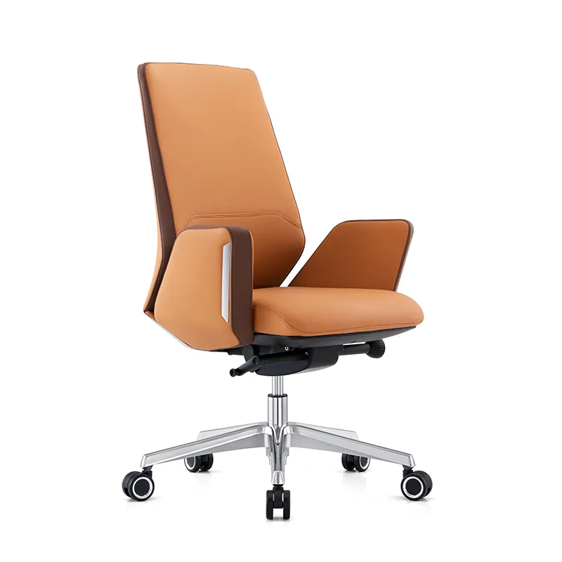Kursi kantor ergonomis, kursi goyang kantor kulit putar kantor nyaman dan dapat disesuaikan