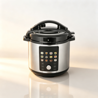 Vente flash - Cuiseur à pression électrique multifonction 12 en 1, acier inoxydable, écran LED numérique, commande à une touche, intérieur antiadhésif