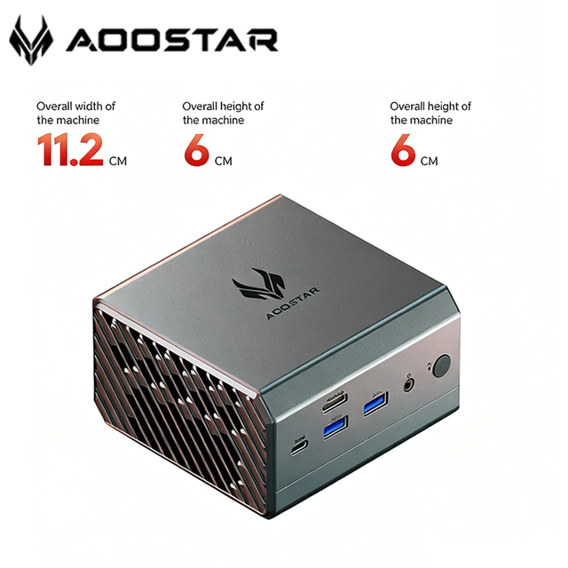 AOOSTAR Gaming Computer Ryzen 7 PRO 6850H USB4 2.5G LAN 8K 120Hz LPDDR5 6400MHz HD2.1 DP2.1 Mini PC for Windows 11
