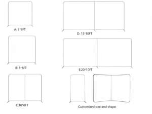 Fabrika doğrudan satış germe kumaş Banner özel fotoğraf kabini arka planında çift taraflı baskı arka plan ile standı - Product Image 2