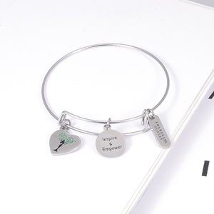 Pulsera de Acero Inoxidable Ajustable para Profesores y Consejeros Escolares, con Logotipo Grabado, Regalo, Nueva Joyería - Product Image 4