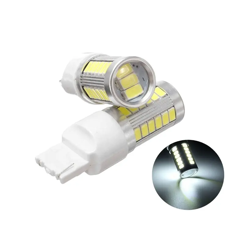 Bombilla LED intermitente para coche, luz de giro estroboscópica de coche cc 12V, T20, 7443, 7440, 33SMD 5630, 5730