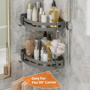 Étagère d'<span class=keywords><strong>angle</strong></span> triangulaire pour <span class=keywords><strong>salle</strong></span> <span class=keywords><strong>de</strong></span> <span class=keywords><strong>bain</strong></span> avec crochets adhésifs, étagère <span class=keywords><strong>de</strong></span> rangement murale, panier pour <span class=keywords><strong>salle</strong></span> <span class=keywords><strong>de</strong></span> <span class=keywords><strong>bain</strong></span>, cuisine - Product Image 6