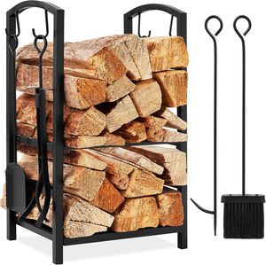 Support <span class=keywords><strong>à</strong></span> <span class=keywords><strong>bois</strong></span> <span class=keywords><strong>de</strong></span> chauffage support <span class=keywords><strong>de</strong></span> bûches extérieur avec ensemble d'outils <span class=keywords><strong>de</strong></span> cheminée porte-bûches <span class=keywords><strong>de</strong></span> feu en fer forgé grand <span class=keywords><strong>poêle</strong></span> <span class=keywords><strong>à</strong></span> <span class=keywords><strong>bois</strong></span> avec crochet balai Sh - Product Image 1