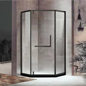 Penutup Pancuran layar kaca kamar mandi kustom kualitas HDSAFE pintu Pancuran geser kaca tahan air baja tahan karat