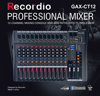 Console de mixage audio numérique professionnelle de haute qualité avec amplificateur, fonction BT et USB