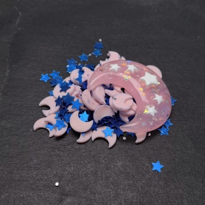 Confettis en forme d'étoile bleue, paillettes en argile polymère, décorations pour l'artisanat, la création DIY, le nail art, les tranches pour scrapbooking, la décoration de téléphone - Product Image 1