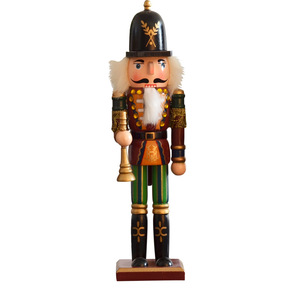 Figura de Soldado Cascanueces de Madera de 30 cm, Decoración Navideña Vintage para el Hogar, Pintada a Mano, Venta al Por Mayor - Product Image 5