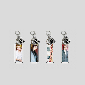 Spot Wholesale Acrylic UV Cartoon Fashionable Transparent Double Key Chain for Youth Group Butter Album Star Peripheral Series - Product Image 2