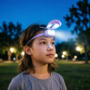 Lampe <span class=keywords><strong>frontale</strong></span> portable rechargeable USB en silicone Panda pour enfants, LED avec réglage de la hauteur de la tête pour la sécurité en camping et en extérieur - Product Image 2