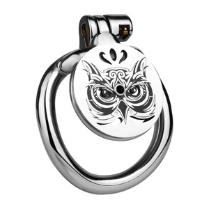 Jaula de Castidad con Diseño de Búho FRRK, Dispositivo de Castidad Masculino, Jaula Metálica para Pene, Candado de Castidad BDSM, Juguetes Sexuales para Hombres - Product Image 1