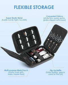 Estuche Rígido para Cortapelos, Estuche de Barbería para Cortapelos y Accesorios, Bolsa de Viaje para <span class=keywords><strong>Surker</strong></span>/Wahl/Andis/Novah, Protector de Afeitadora para Hombre, Kits de Aseo - Product Image 2