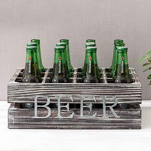 Estante de exhibición enfriador de 6 botellas de bambú y madera de fácil montaje para fiestas de Bar de <span class=keywords><strong>cerveza</strong></span> o portadores de botellas de vino incluidos - Product Image 2