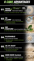 Tofu Cat Litter Flushable Biodegradable Bulk Ultra Low Dust Free Hard Clumping Plant Based Natural Odor Control