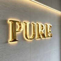 Enseigne personnalisée avec logo rétroéclairé, logo d'entreprise, lettres en métal et en acrylique, enseigne d'affichage extérieure, lettres lumineuses LED, enseigne pour les panneaux de réception