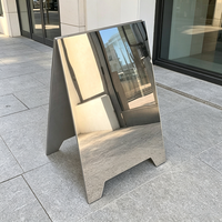 Panneau publicitaire en métal de qualité supérieure personnalisé en forme de A pour trottoir, publicité commerciale, panneaux de trottoir pour devanture de magasin