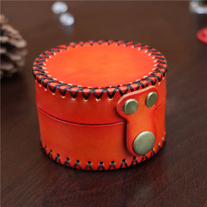 विंटेज सिक्के इयरफ़ोन छोटे वस्तु भंडारण बाल्टी pu चमड़े के कंगन ईयररिंग्स रिंग यात्रा गहने बॉक्स - Product Image 3