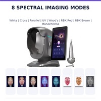 Analyseur de peau du visage 36MP 8 spectres, machine d'analyse cutanée IA, équipement d'imagerie multi-spectrale avec écran tactile FHD de 15,6 pouces