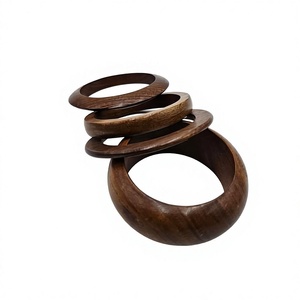 Classic Wooden <b>Bangle</b> <b>Bracelet</b> Sets <b>Silver</b> Plated Fancy Design Unique Best Quality Unisex Trendy Jewelry Anniversary for Woman - Product Image 2