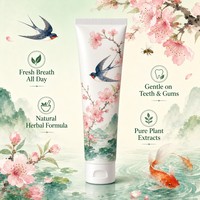 Tube de dentifrice personnalisé pour usage domestique adulte, conception OEM ODM, marque privée, blanchissant, anti-caries, menthe naturelle, sans fluor, haleine fraîche