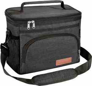 <b>Insulated</b> <b>Lunch</b> Bag for Women/Men Reusable <b>Lunch</b> <b>Box</b> for Office Picnic Hiking Beach Cooler Tote Bag Organizer Shoulder Strap - Product Image 1