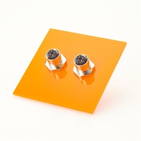 Konektor CAT6A M12 X-Coded 8 Pin Female ke Female untuk Otomasi Industri, Ethernet, Mesin Visi, dan Robot